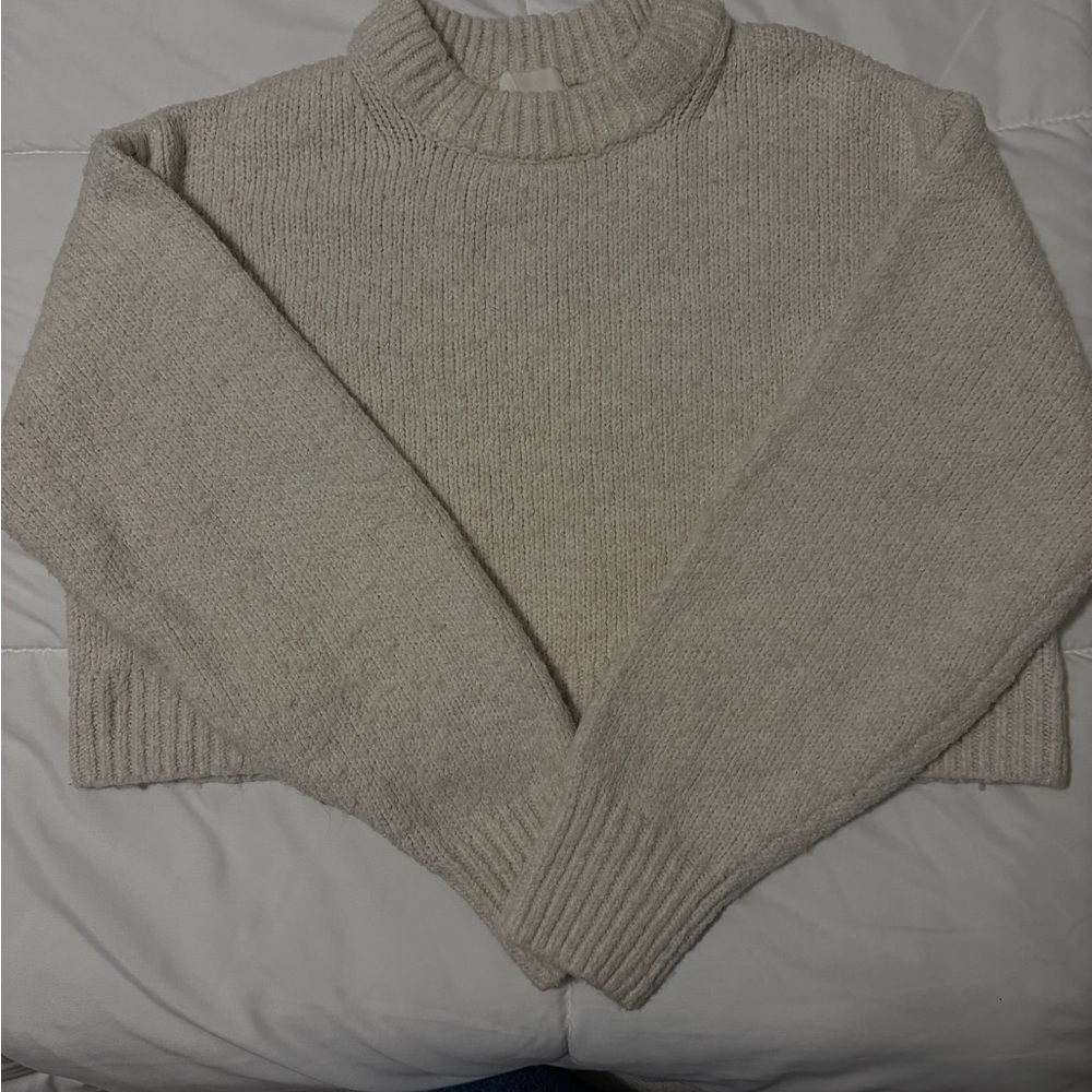 H&M Cream Turtleneck Sweater